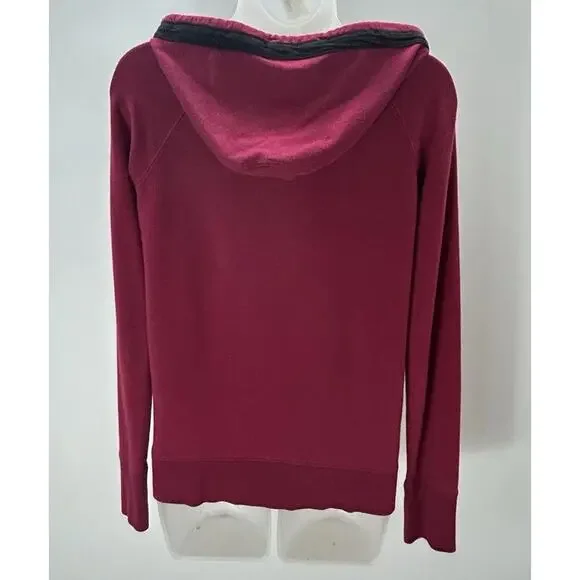 Women's Calvin Klein Lightweight Maroon Hoodie Sz S - Picture 11 of 14